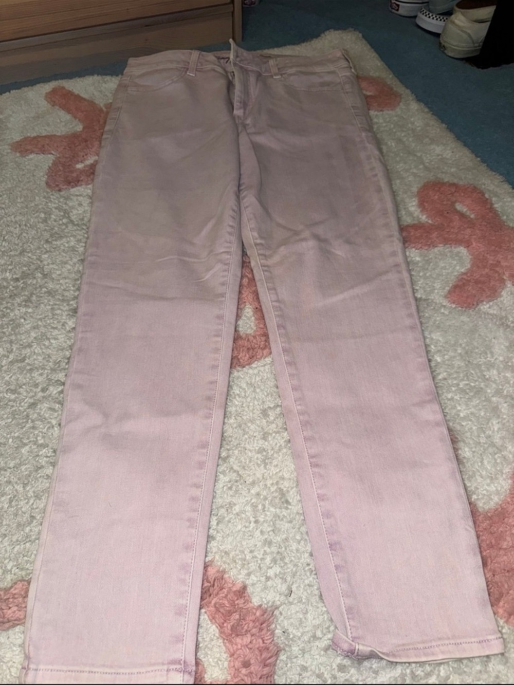 American Eagle Outfitters Pale Pink Skinny Jeans